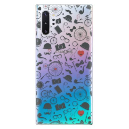 Odolné silikónové puzdro iSaprio - Vintage Pattern 01 - black - Samsung Galaxy Note 10+