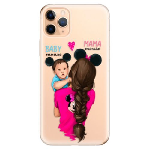 Odolné silikónové puzdro iSaprio - Mama Mouse Brunette and Boy - iPhone 11 Pro Max