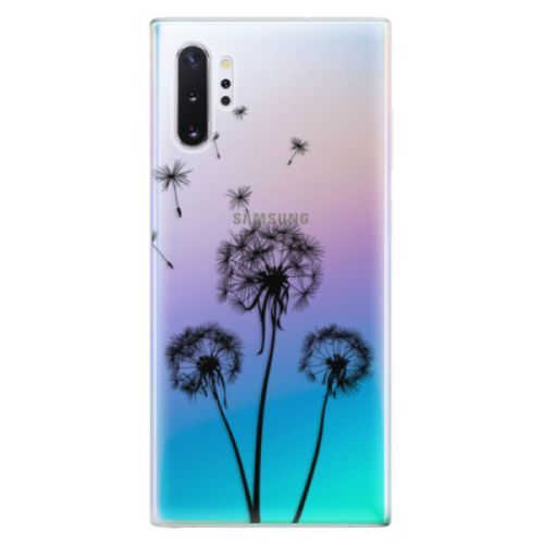 Odolné silikónové puzdro iSaprio - Three Dandelions - black - Samsung Galaxy Note 10+