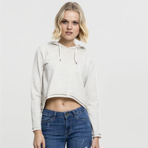 Dámska mikina Urban Classics Ladies Cropped Terry Hoody offwhite melange - XS