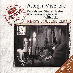 CD WILLCOCKS/CHOIR KINGS COLL - MISERERE/STABAT MATER/AJ.