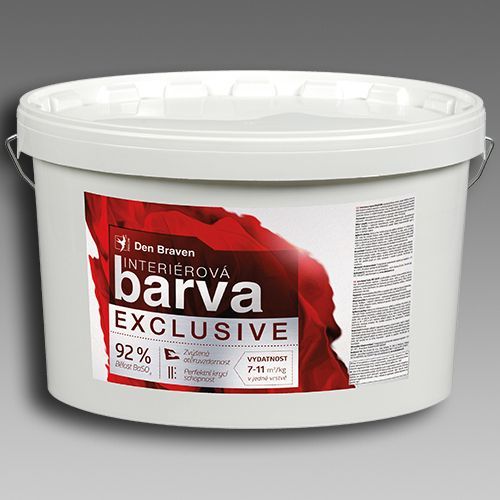 Den Braven Interiérová farba super biela - Exclusive Den Braven - biela - 15 kg
