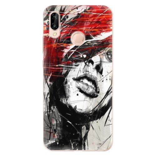 Odolné silikónové puzdro iSaprio - Sketch Face - Huawei P20 Lite