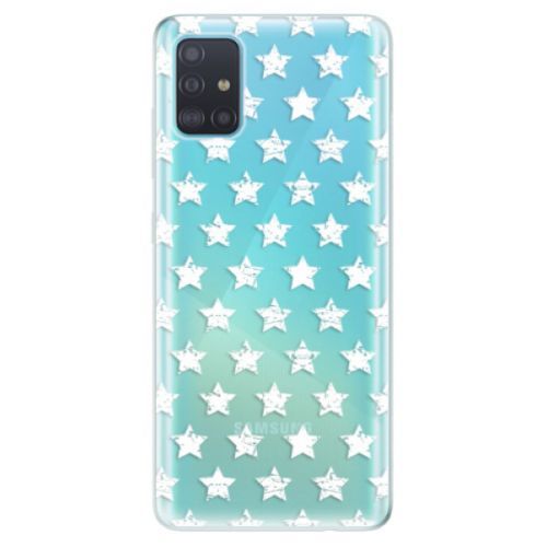 Odolné silikónové puzdro iSaprio - Stars Pattern - white - Samsung Galaxy A51