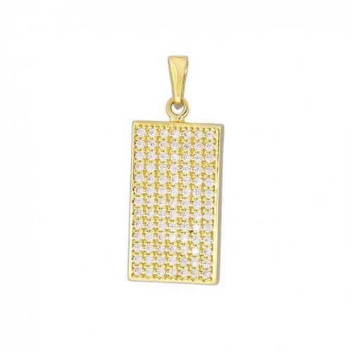 Zlatý prívesok ZIRKÓNOVÁ PLATNIČKA