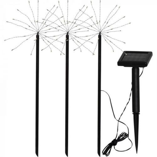 Sada 3 vonkajších solárnych LED svietidiel Best Season Firework
