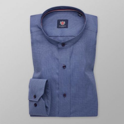 Pánska košeľa Slim Fit modrá s jemným vzorom 11343