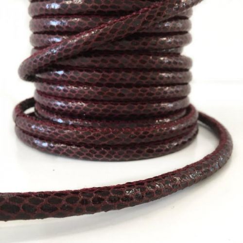 Šnúra umelá koža Snake bordeaux