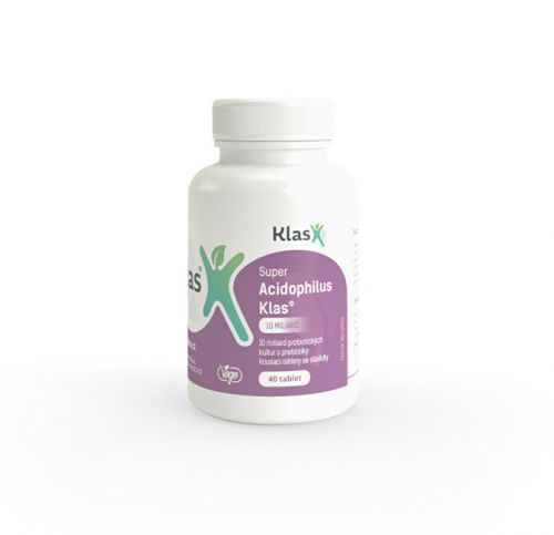 Klas Super Acidophilus plus 10 miliárd 40 cmúľacích tbl.