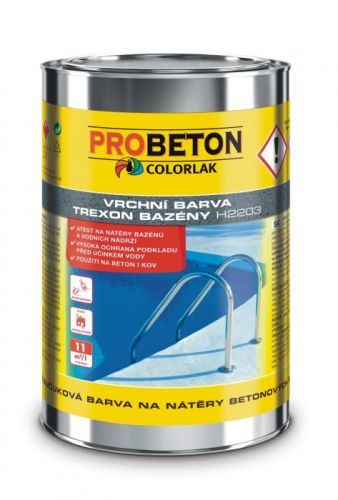 COLORLAK Trexon Bazény H-2203 - kvalitný náter betónových bazénov alebo žúmp - modrá - 3,5 L