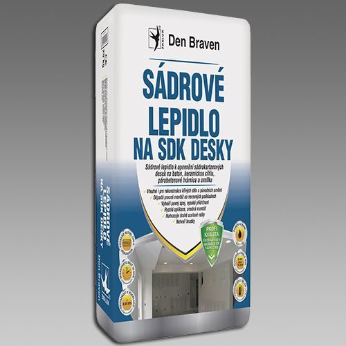 Den Braven Sadrové lepidlo na SDK dosky - biela - 20 kg