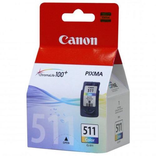 Canon originál ink CL511, color, blister s ochranou, 245str., 9ml, 2972B010, 2972B004, Canon MP240, MP260