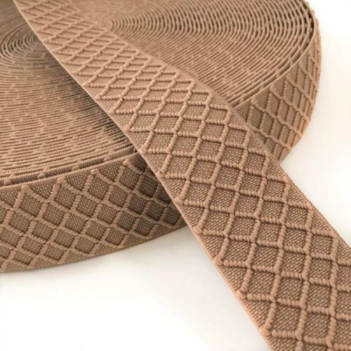 Guma hladká 4 cm Rhombus beige
