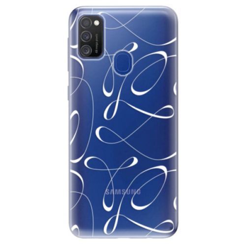 Odolné silikónové puzdro iSaprio - Fancy - white - Samsung Galaxy M21