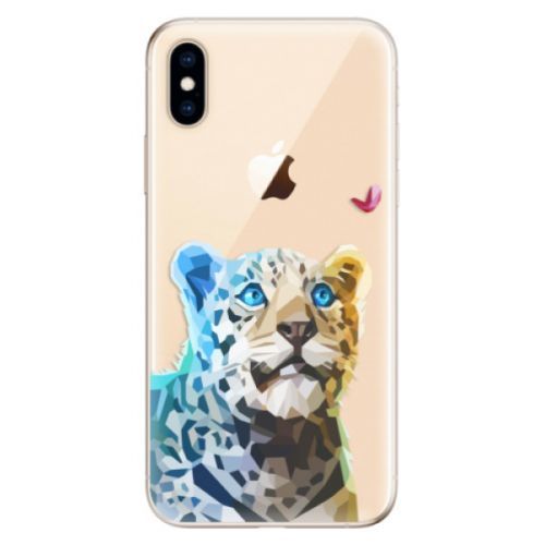 Odolné silikónové puzdro iSaprio - Leopard With Butterfly - iPhone XS