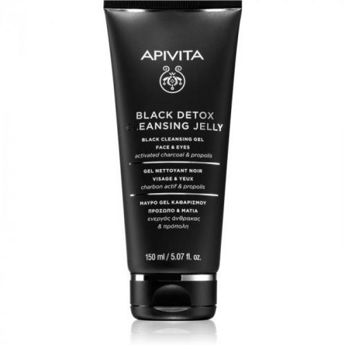 Apivita Cleansing Propolis & Activated Carbon čistiaci gél s aktívnym uhlím na tvár a oči 150 ml
