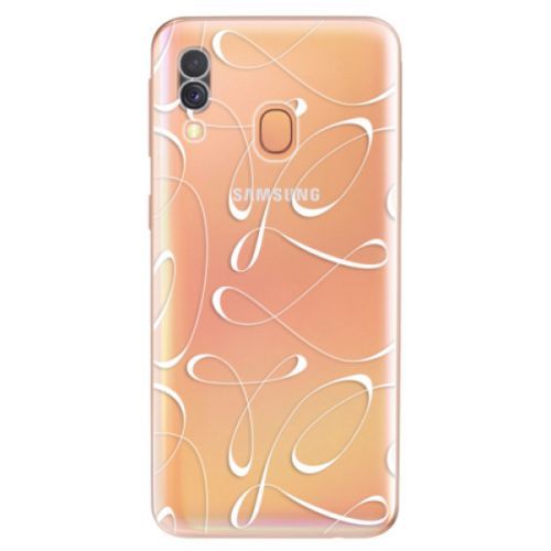 Odolné silikónové puzdro iSaprio - Fancy - white - Samsung Galaxy A40