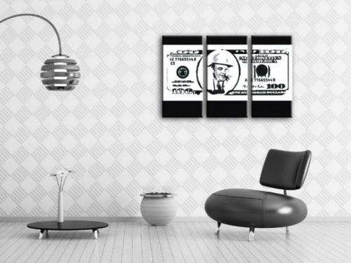 Ručne maľovaný POP Art obraz AL CAPONE 3 dielny  ac