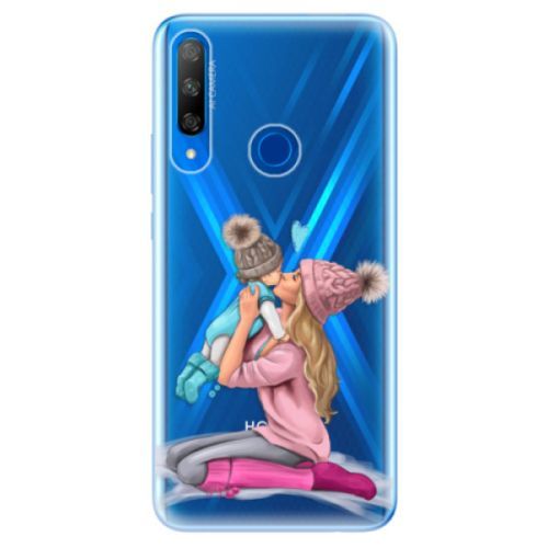 Odolné silikónové puzdro iSaprio - Kissing Mom - Blond and Boy - Huawei Honor 9X