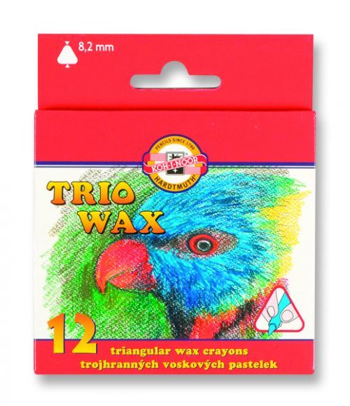 Voskové pastely trojhranné KOH-I-NOOR / 12 dielna sada