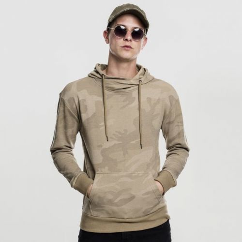 Urban Classics High Neck Camo Hoody sand camo - L