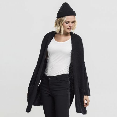 Urban Classics Ladies Oversized Cardigan blk/blk - L