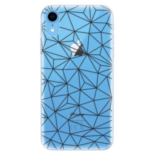 Odolné silikónové puzdro iSaprio - Abstract Triangles 03 - black - iPhone XR