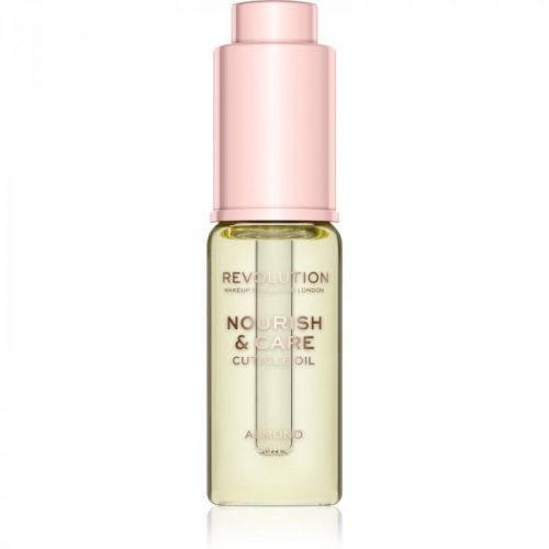 Makeup Revolution Nourish & Care intenzívna starostlivosť pre suché nechty a nechtovú kožtičku s mandľovým olejom 15 ml