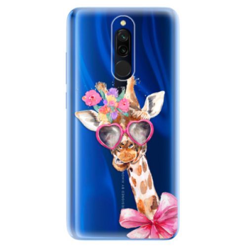 Odolné silikónové puzdro iSaprio - Lady Giraffe - Xiaomi Redmi 8
