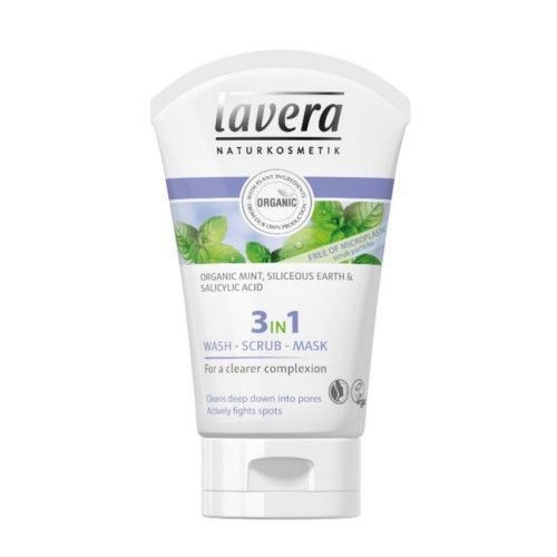 Lavera Čistiaca emulzia, peeling a maska 3v1 (Wash, Scrub, Mask) 125 ml