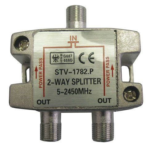 Satelitní rozbočovač 2x 5-2450MHz průchozí