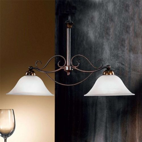 Dvoj-plameňová závesná lampa JONTE