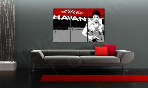 Ručne maľovaný POP Art obraz Scarface - AL PACINO 3 dielny  al39