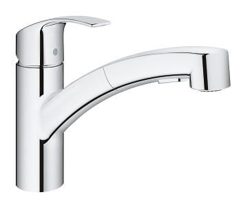 Grohe Eurosmart - Páková drezová batéria s výsuvnou duálnou sprchou, chróm 30305000