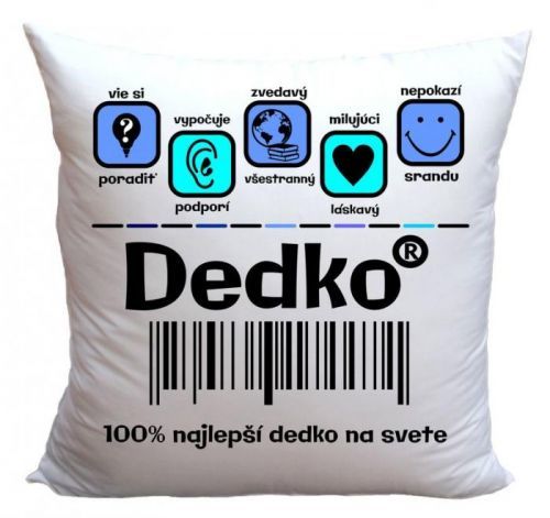 Vankúš Dedko 100% (Veľkosť: 40 x 40 cm)