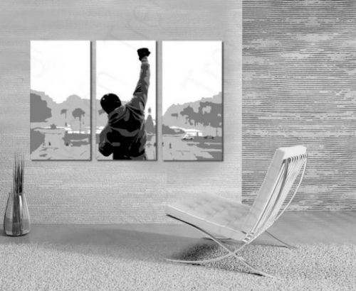 Ručne maľovaný POP Art obraz ROCKY 3 dielny  rocky2