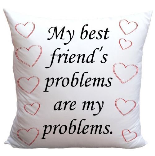 Vankúš Friends problems (Veľkosť: 40 x 40 cm)