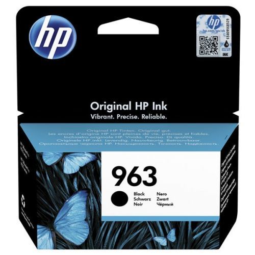 HP originál ink 3JA26AE, HP 963, black, 1000str., 24.09ml, HP Officejet Pro 9010, 9012, 9014, 9015, 9016, 9019/P