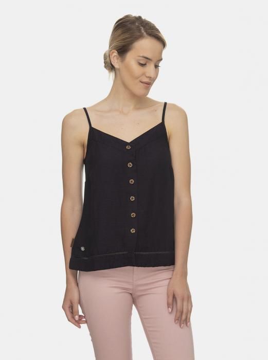 Čierny ľanový top Ragwear Antolia