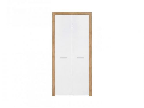 BLACK RED WHITE Balder SZF2D šatníková skriňa dub riviera / biely lesk