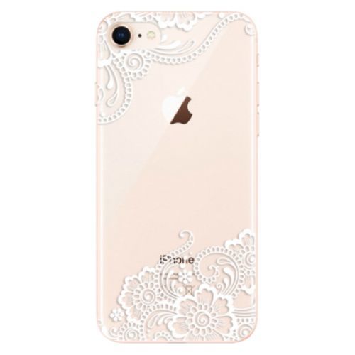 Odolné silikónové puzdro iSaprio - White Lace 02 - iPhone 8
