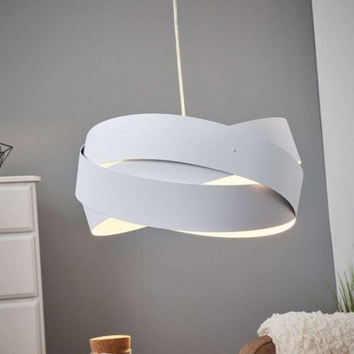 Závesná lampa Tornado, Ø 40 cm, biela