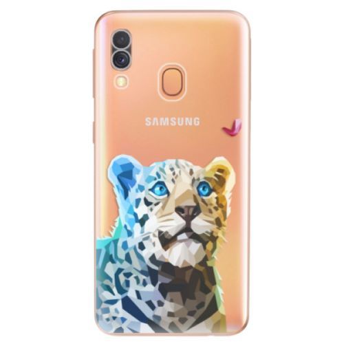 Odolné silikónové puzdro iSaprio - Leopard With Butterfly - Samsung Galaxy A40