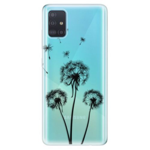 Odolné silikónové puzdro iSaprio - Three Dandelions - black - Samsung Galaxy A51