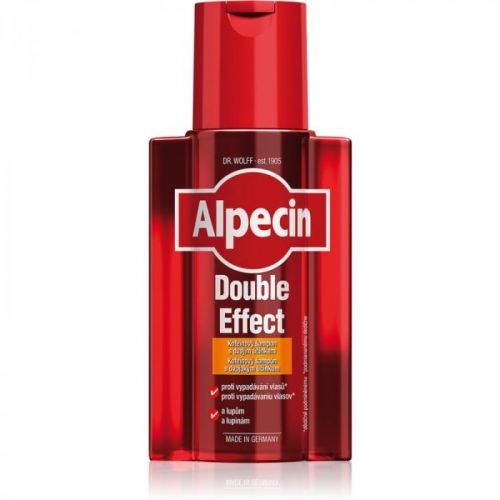 Alpecin Double Effect kofeínový šampón pre mužov proti lupinám a vypadávaniu vlasov 200 ml