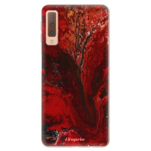 Odolné silikónové puzdro iSaprio - RedMarble 17 - Samsung Galaxy A7 (2018)