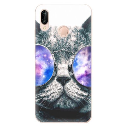 Odolné silikónové puzdro iSaprio - Galaxy Cat - Huawei P20 Lite