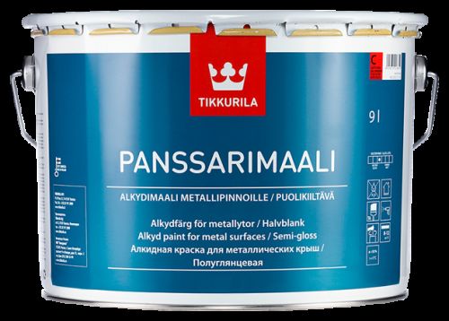 Tikkurila Panssarimaali - antikorózna farba na plechové strechy - TVT 0423 - Painter's grey - 9 L