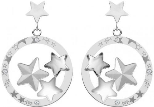 Preciosa Výrazné oceľové náušnice Virgo 7341 10