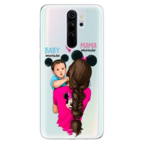 Odolné silikónové puzdro iSaprio - Mama Mouse Brunette and Boy - Xiaomi Redmi Note 8 Pro